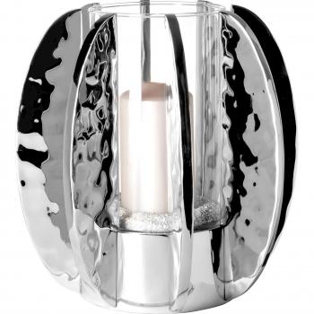 FINK Windlicht mit Glas, silber, H:31cm