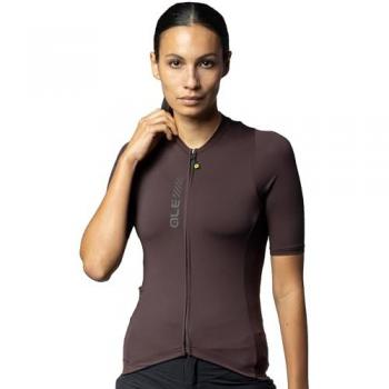 Maillot Alé PRAGMA Mujer Manga Corta Color Block Marrón Cacao