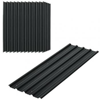 Outsunny Dark Grey Galvanised Metal Roofing Sheets