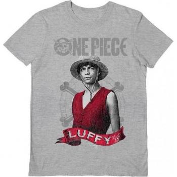 T-shirt unisexe adulte Luffy One Piece Live Action gris M