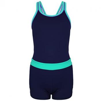 Aquarti Badeanzug für Mädchen mit Racerback und Bein