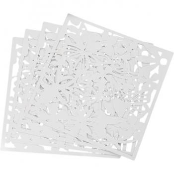 4pcs Butterfly Bird Flower Decorative Hanging Screen Panel