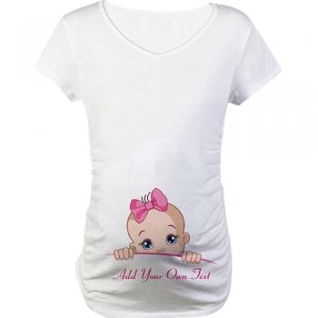 Pregnant Women's Cartoon Print Shirt