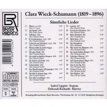 Lippitz/Richards Clara Wieck-Schumann: Complete Songs (CD)