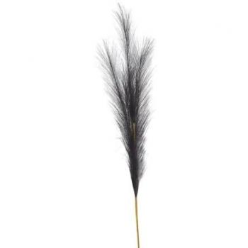 Elegant Grey Faux Pampas Grass Stem