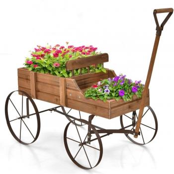 Support à fleurs marron Coast en bois pour voiture et jardin 62 x 34 x 60 cm