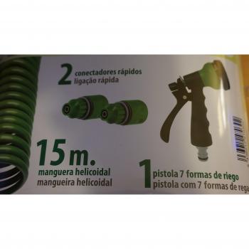 Manguera extensible helicoidal 15 metros