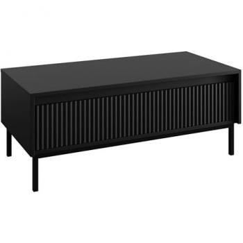 Mesa de centro comfivo delruva 102, negro, 40x50x100cm, aglomerado laminado, angular