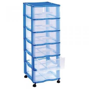 Módulo de Organización Coshano Azul: 4 Compartimentos para Oficina y Peluquería