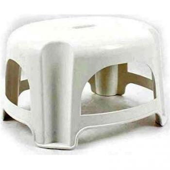 Taburete Step Plástico Blanco (29 x 25 x 18,5 cm)