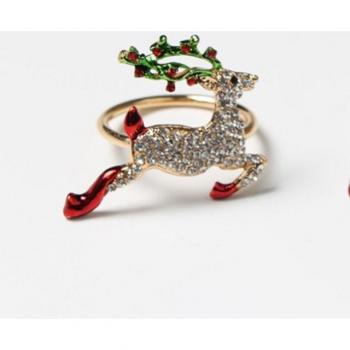 Anillos para Servilletas de Oro Navidad