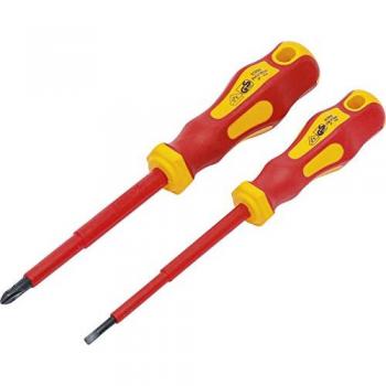 Lot de tournevis électricien 4mm et PH2 BGS