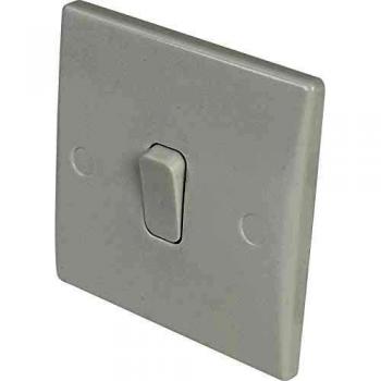 0A 1 Gang Light Switch Rounded Edge White