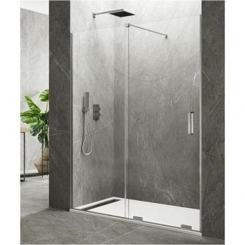 Paroi de douche Kenna 150-155 cm, modèle fixe et coulissant