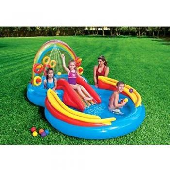Aufblasbares Planschbecken für Kinder Intex Playground Rainbow 297 x 135 x 193 cm 381 L