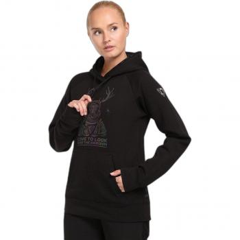 Dámská černá klokanka s kapucí Kilpi LTD BELLATRIX-W