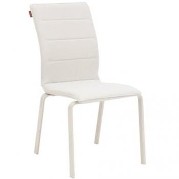 Sedia estiva impilabile Hesperide – design avorio/argilla con supporto in alluminio e tessuto texalina