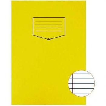 Silvine Tough Shell Exercise Book A4 Ruled with Margin Yellow