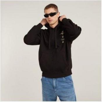Sudadera Casual Hombre G‑Star con Imagen Poster Negra – Algodón 100% Natural