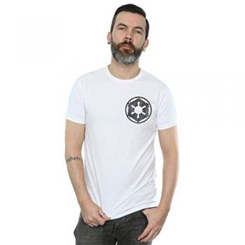 Star Wars Men's The Mandalorian Galactic Empire Insignia T-Shirt White