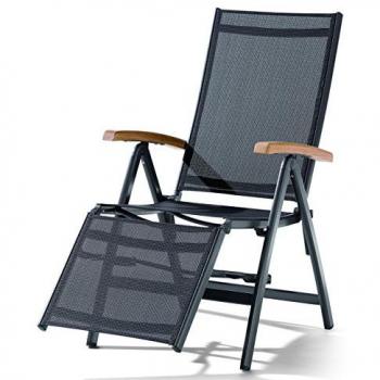 Aluminium-Liegestuhl Sieger Cadiz 95 cm mit Textilene‑Rücklage