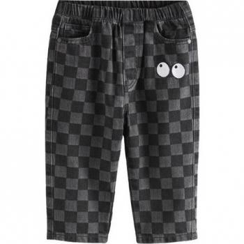 Next Komfort Schlupfjeans mit Schachbrettmuster