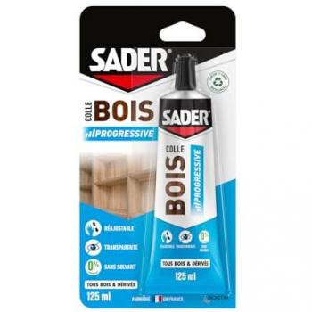 Colle à bois transparente SADER 125 ml