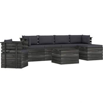 tlg. Paletten-Sofagarnitur für den Garten mit Kissen