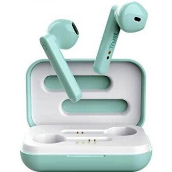 Trust primo touch bt auricolari bluetooth con custodia di ricarica verde acqua