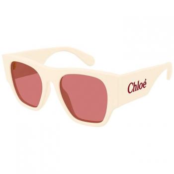 Chloé Women's Ivory Red Sunglasses Model Ch0233S with 53 MM Size and Beige Color