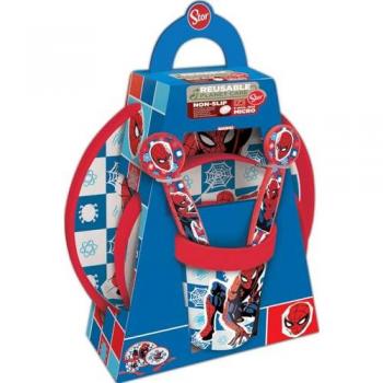 Set Pappa Antiscivolo Premium 5 pezzi, Spiderman in Colori Vivaci