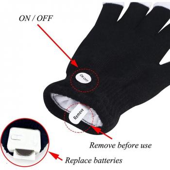 Guantes LED de Luces Intermitentes para Adultos