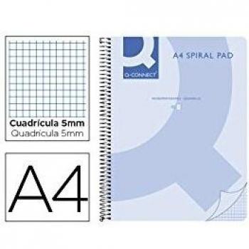 Cahier Q-Connect A4 Micro 80H 70g 5mm Bleu