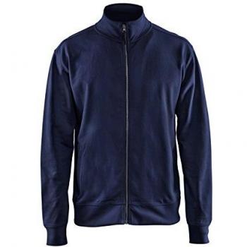 XL Blakläder Sweaterjacke Marineblau mit geschlossenem Reißverschluss