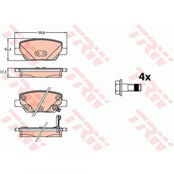 Disc Brake Pads TRW GDB2156