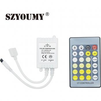 SZYOUMY 24 Key IR Remote Dimmer for Dual White CT LED Strip