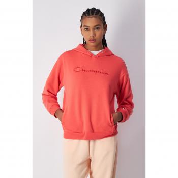 Champion Classic Logo Damen Hoodie korallenrot