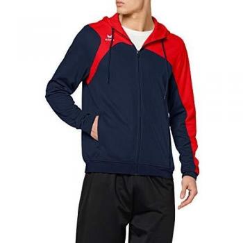 Erima Herren Training Jacke (Club 1900 2.0) mit Kapuze – Navy/Rot L