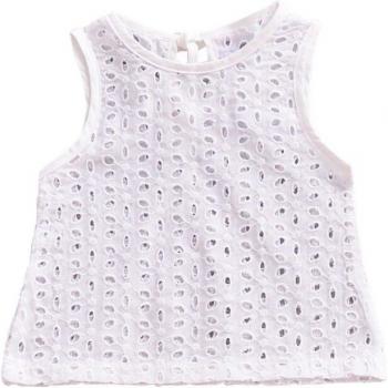 Chemisier en dentelle blanc pour filles