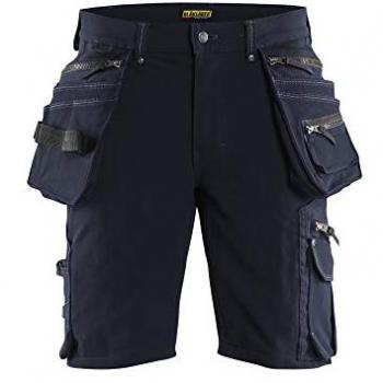 Short professionnel Blaklader X1900 avec poches flottantes Marine Foncé Noir C56
