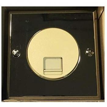Arnould Chrome Grey RJ45 Socket 75x75mm