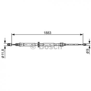 CABLE DE FREIN BOSCH 1 987 482 302