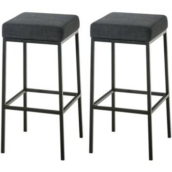 Tabourets de bar avec repose-pieds en métal noir
