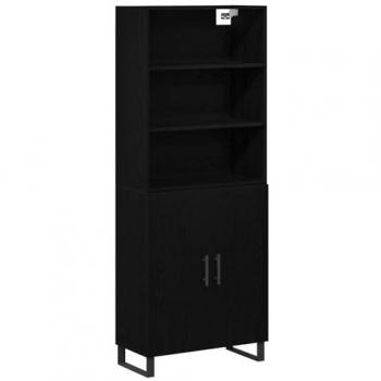 Cabinet Mural Suspendu Vidaxl Chêne Noir 69,5 × 32,5 × 90 cm – Bois d’ingénierie