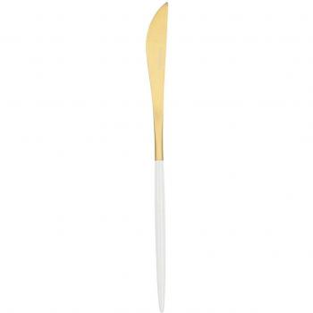 Ensemble de Couteaux Bidasoa Gio Doré Blanc Métal (12 Unités)