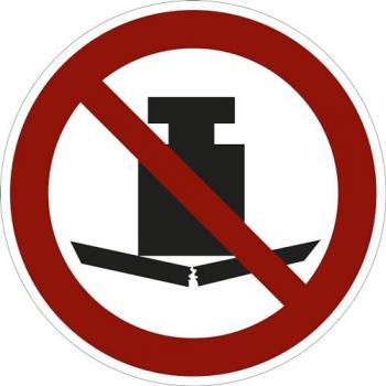Cartel Prohibido Cargar Peso Pesado, Paquete de 10