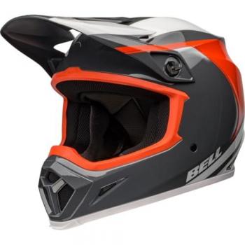 Casque de motocross Bell MX-9 MIPS Dart Gris Blanc Orange L