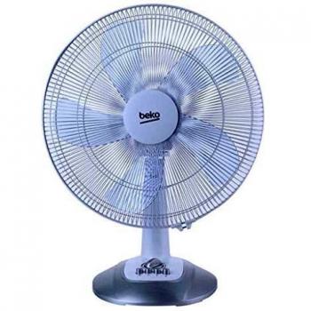 Beko EFT6100W Ventilatore da Tavolo, 55W, 3 Velocità, Oscillazione 95°, Inclinazione Regolabile, Colore Bianco
