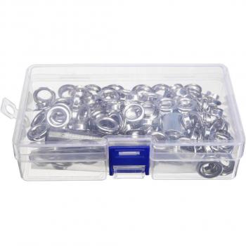 100 Metal Eyelets Grommets Kit with 2 Installation Tools