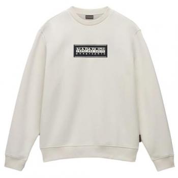 Napapijri 2XL White Whisper Box Logo Hoodie for Men